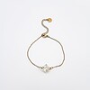 Armband met Kristalvormige Bedel Gevuld met Echt Gipskruid (The Classics)
