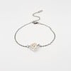 Armband met Kristalvormige Bedel Gevuld met Echt Gipskruid (The Classics)