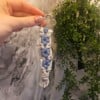Blue Flower macrame keychain