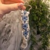 Blue Flower macrame keychain