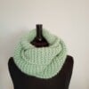gebreide wikkelsjaal, mint