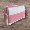 Handgemaakte make-up tas van katoen – gevoerd & gewatteerd – 4 mediterrane kleuren