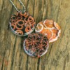 Medaillon met steranijs,sinasappel en kaneel. Roest vrij stalen ketting,rvs medaillon,roestvrij staal medaillon.