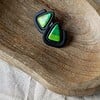 Oorbellen | Emerald Night groen driehoek