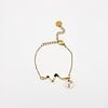 Sierlijke Armband met Ronde Hanger Gevuld met Echt Gipskruid (The Classics)