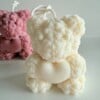 Teddybeer Rozenkaars met Hart — Decoratieve Geurkaars / Cadeau