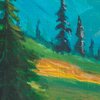 The Lonely Traveler A4 – Kunstprint eenzame reiziger in bergen