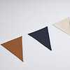 Vlaggenlijn Earth & Sky | Blauw / (roest) Bruin / Terracotta / Beige slinger met driehoek vlaggetjes gemaakt van stof