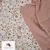Vlaggenlijn Peachy Blossom | Pastel kleur (Roze / Beige / Neutraal / Aarde tinten) met bloemen slinger met driehoek vlaggetjes gemaakt van stof