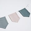 Vlaggenlijn Sandy Ocean | Blauw / Turquoise / Beige / Neutraal / Aarde tinten slinger met wimpel vlaggetjes gemaakt van stof
