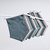 Vlaggenlijn Sandy Ocean | Blauw / Turquoise / Beige / Neutraal / Aarde tinten slinger met wimpel vlaggetjes gemaakt van stof