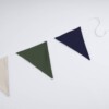 Vlaggenlijn Sparkle in the night Forest | Donker blauw / Beige / Donker groen / Neutraal tinten slinger met driehoek vlaggetjes gemaakt van stof