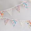 Vlaggenlijn Splatter of Colors | Kleurrijke slinger met vlaggetjes gemaakt van stof