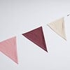 Vlaggenlijn Sweet Spring | Roze / Paars / Beige / Neutraal tinten slinger met driehoek vlaggetjes gemaakt van stof