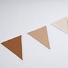 Vlaggenlijn Vintage Brown | Bruin / Beige / Neutraal / Aarde tinten slinger met driehoek vlaggetjes gemaakt van stof