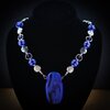 Wintersport & Ontspanning, handgemaakte sieradenset met ketting en ski oorbellen