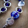 Wintersport & Ontspanning, handgemaakte sieradenset met ketting en ski oorbellen