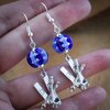 Wintersport & Ontspanning, handgemaakte sieradenset met ketting en ski oorbellen