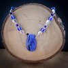 Wintersport & Ontspanning, handgemaakte sieradenset met ketting en ski oorbellen