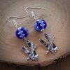 Wintersport & Ontspanning, handgemaakte sieradenset met ketting en ski oorbellen