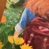 Woman in the Mountains – Bergbloei A4 kunstposter met bergen en bloemen