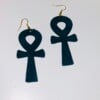 Ankh Oorbellen | Uitgelaserd & Met de Hand Geverfd | Uniek Design-hout