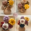 Cadeauset elastieken bloemen in 3D vaas