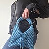 Gehaakte crossbody tas | Glitter blauw