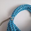 Gehaakte crossbody tas | Glitter blauw