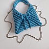 Gehaakte crossbody tas | Glitter blauw