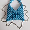 Gehaakte crossbody tas | Glitter blauw
