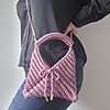 Gehaakte crossbody tas | Glitter lila