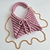 Gehaakte crossbody tas | Glitter lila