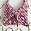 Gehaakte crossbody tas | Glitter lila