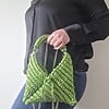 Gehaakte crossbody tas | Metallic groen