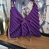Gehaakte crossbody tas | Paars