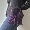 Gehaakte crossbody tas | Paars