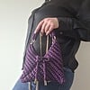 Gehaakte crossbody tas | Paars