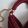Gehaakte crossbody tas | Wijnrood