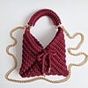 Gehaakte crossbody tas | Wijnrood