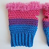 Gehaakte handschoenen - gehaakte vingerloze handschoenen | Biseksuele Pride vlag