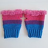 Gehaakte handschoenen - gehaakte vingerloze handschoenen | Biseksuele Pride vlag