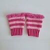 Gehaakte handschoenen - gehaakte vingerloze handschoenen | Knalroze en lichtroze