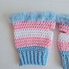 Gehaakte handschoenen - gehaakte vingerloze handschoenen | Transgender Pride vlag