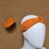 Haarband mousseline met draad | geel | oranje | handgemaakt | vormbaar | meerdere draagwijzen