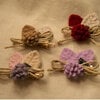 Haarclip bloem wol