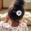 Haarspeld met bloem van wol (mat)