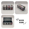 Handgedecoreerd bamboe theekistje met Industriële look