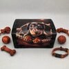Handgedecoreerde bamboe sieradendoos ‘The Happy Puppy’’