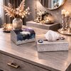 Handgedecoreerde bamboe tissue box ‘The Colour Purple’